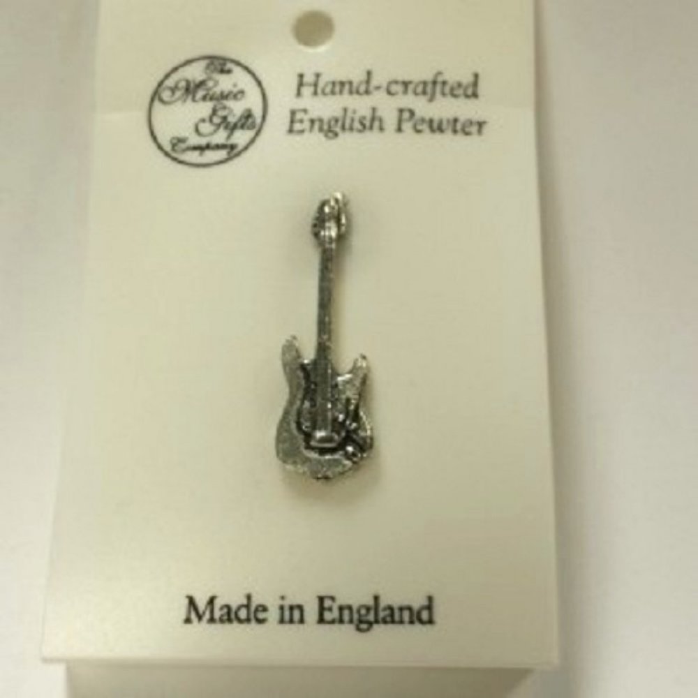 Bass Guitar Pewter Pin